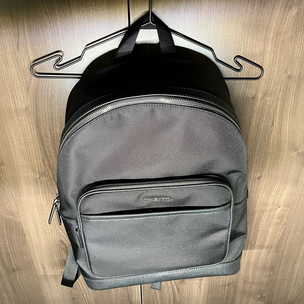 Michael Kors Backpack - Black canvas with leather trim